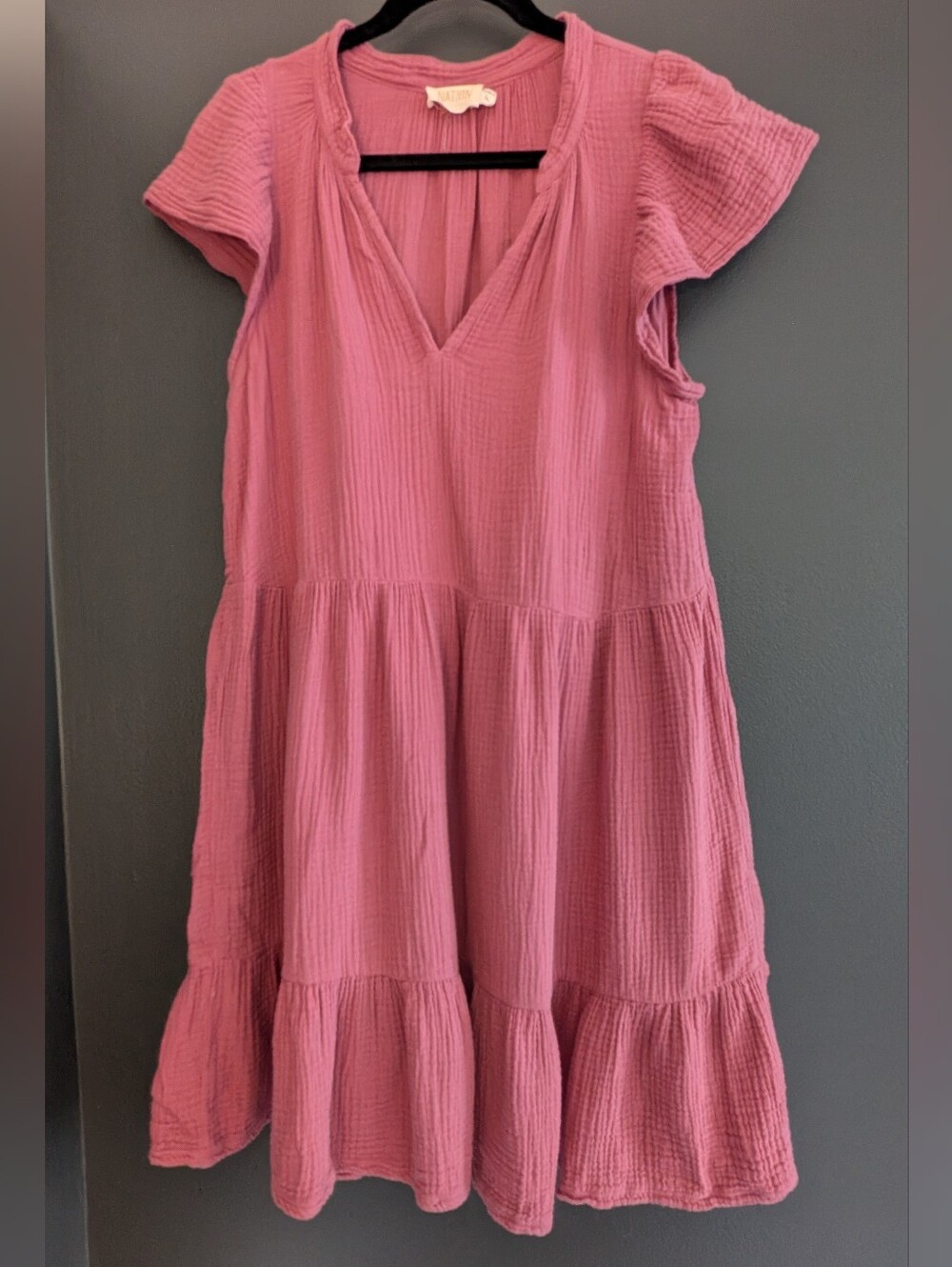 Nation - Pink Gauze Tiered Dress - Brand